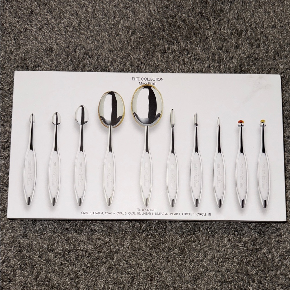 Artis Elite Collection Makeup Brush Set - Silver